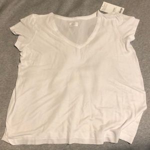 Athleta with ease v neck tee (white)